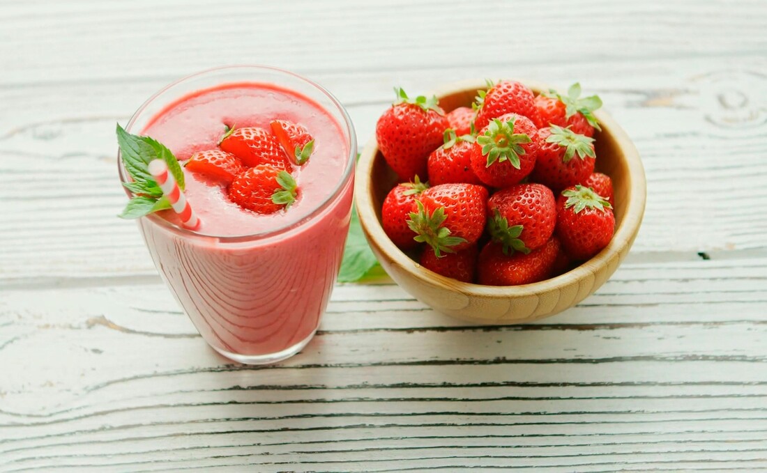 batido de fresa con leche